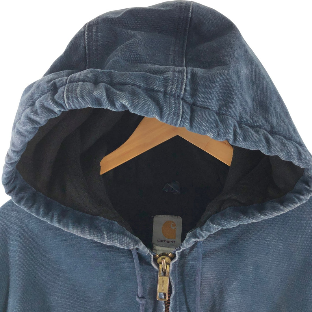 Carhartt Active Jacket Duck Full Zip Hoodie Men's XL unclear navy blue type Vintage Second Hand