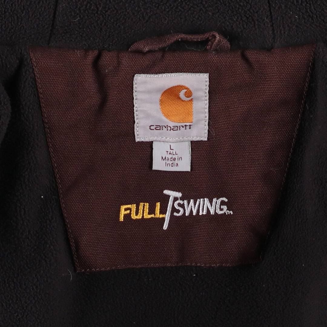 Carhartt Full Swing Armstrong Active Jacket Duck Full Zip Hoodie Men's L size cotton brown type Vintage Second Hand