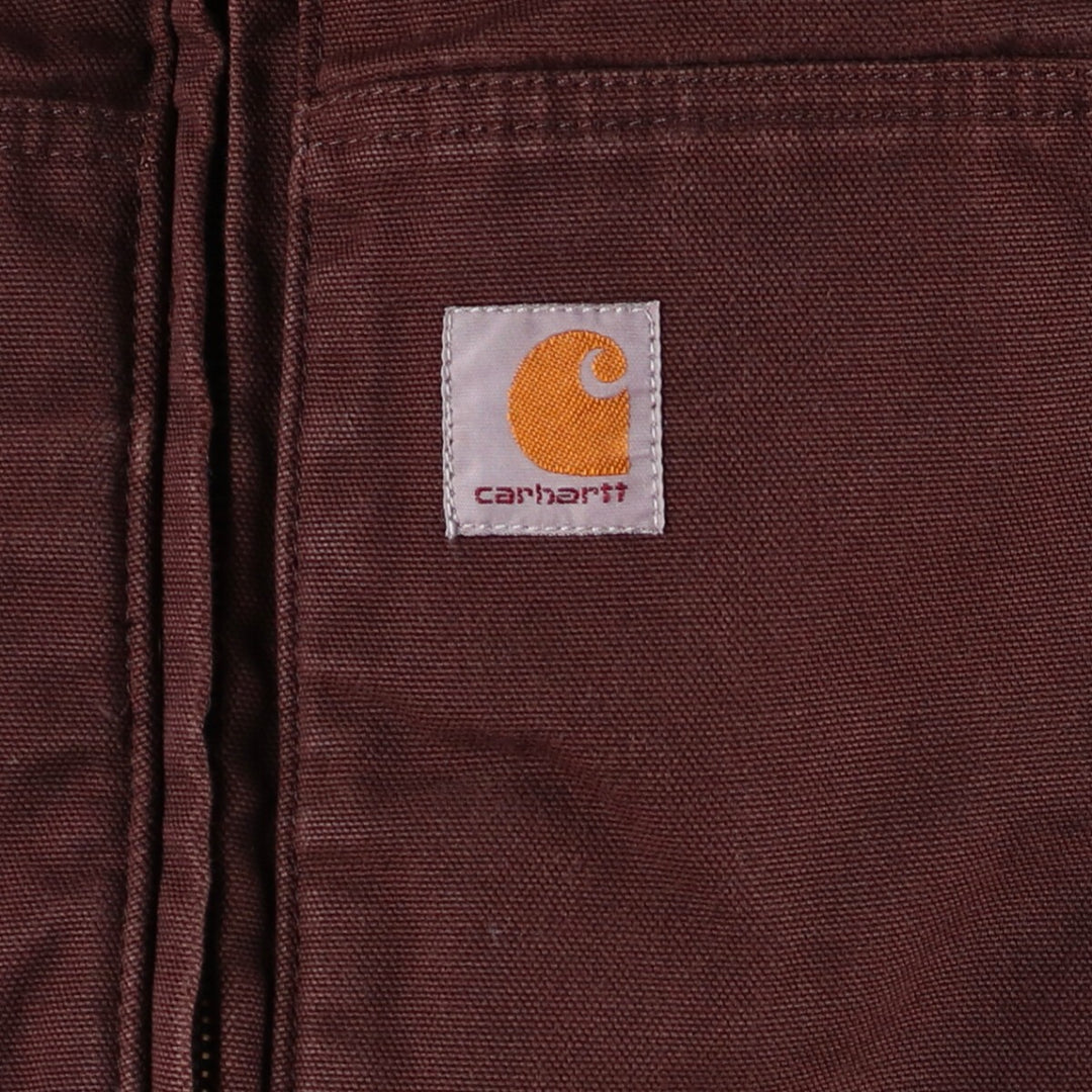 Carhartt Full Swing Armstrong Active Jacket Duck Full Zip Hoodie Men's L size cotton brown type Vintage Second Hand