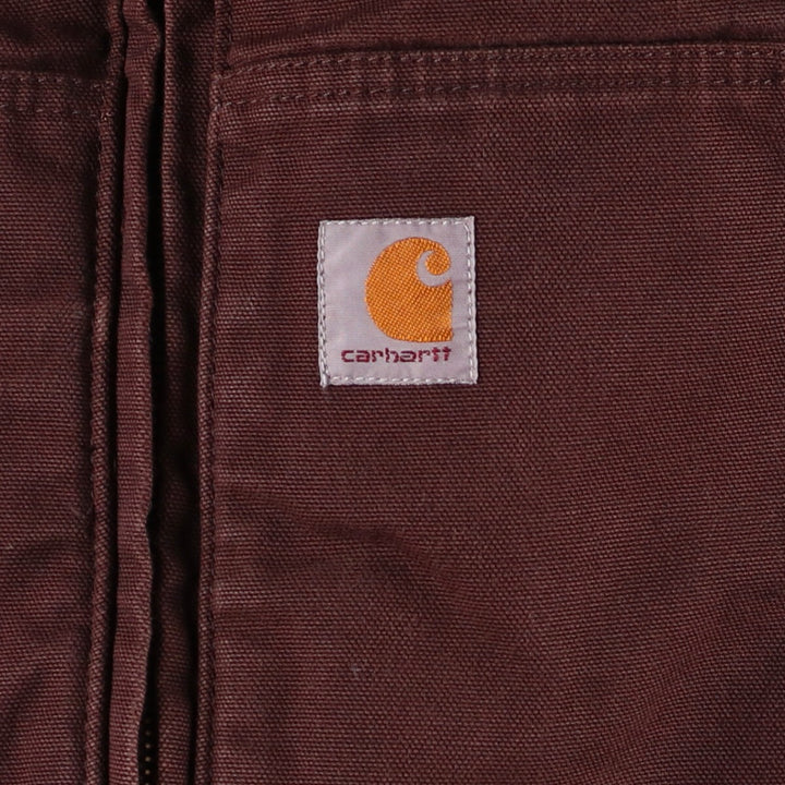 Carhartt Full Swing Armstrong Active Jacket Duck Full Zip Hoodie Men's L size cotton brown type Vintage Second Hand