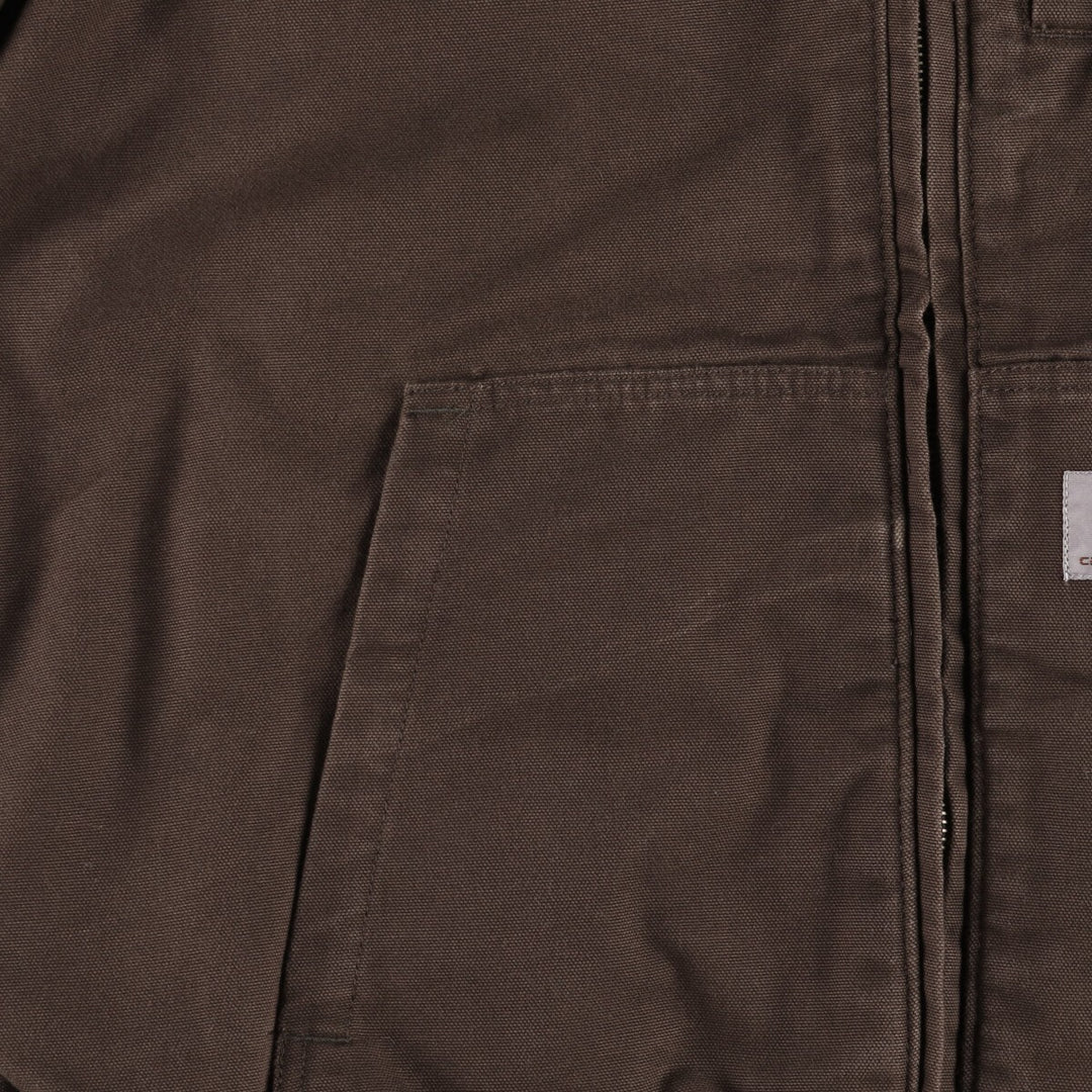 Carhartt Full Swing Armstrong Active Jacket Duck Full Zip Hoodie Men's L size cotton brown type Vintage Second Hand