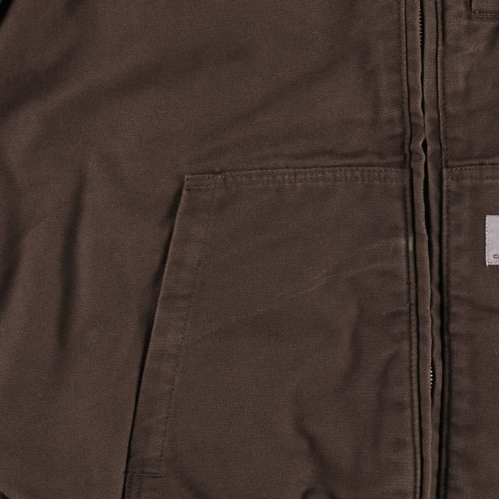 Carhartt Full Swing Armstrong Active Jacket Duck Full Zip Hoodie Men's L size cotton brown type Vintage Second Hand