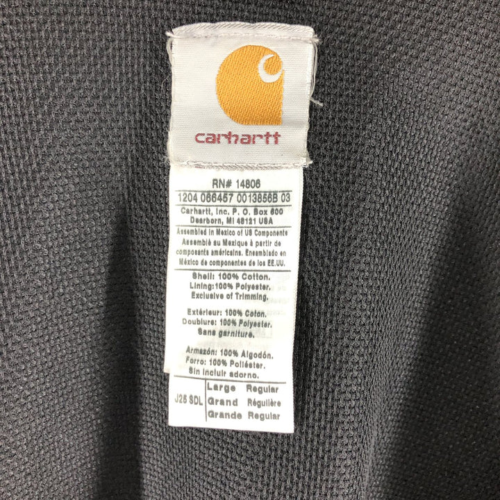 00'S Carhartt Active Jacket Duck Full Zip Parka Men's L size cotton Beige type Vintage Second Hand