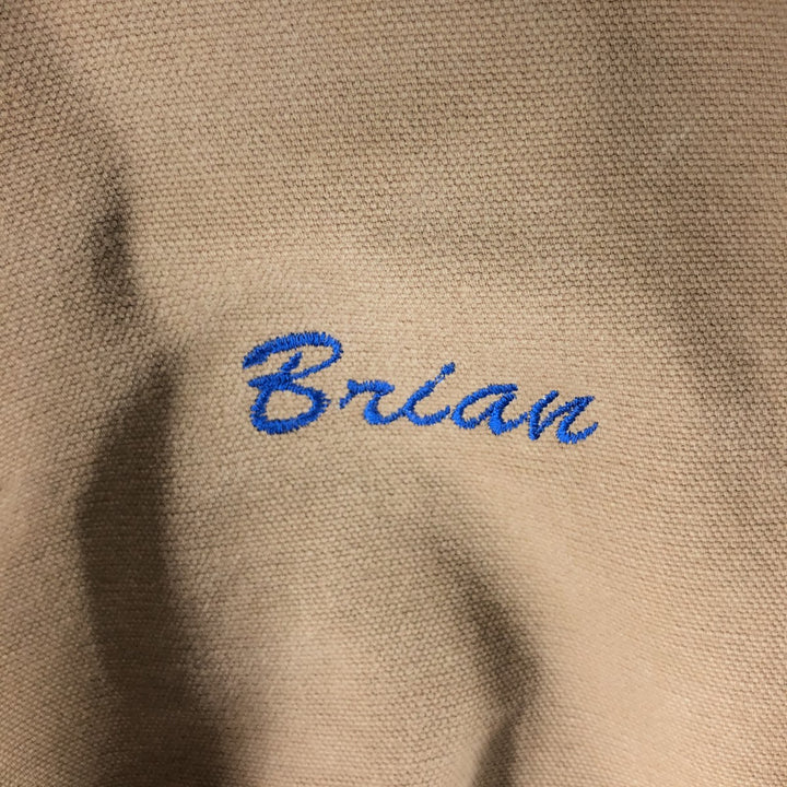 00'S Carhartt Active Jacket Duck Full Zip Parka Men's L size cotton Beige type Vintage Second Hand