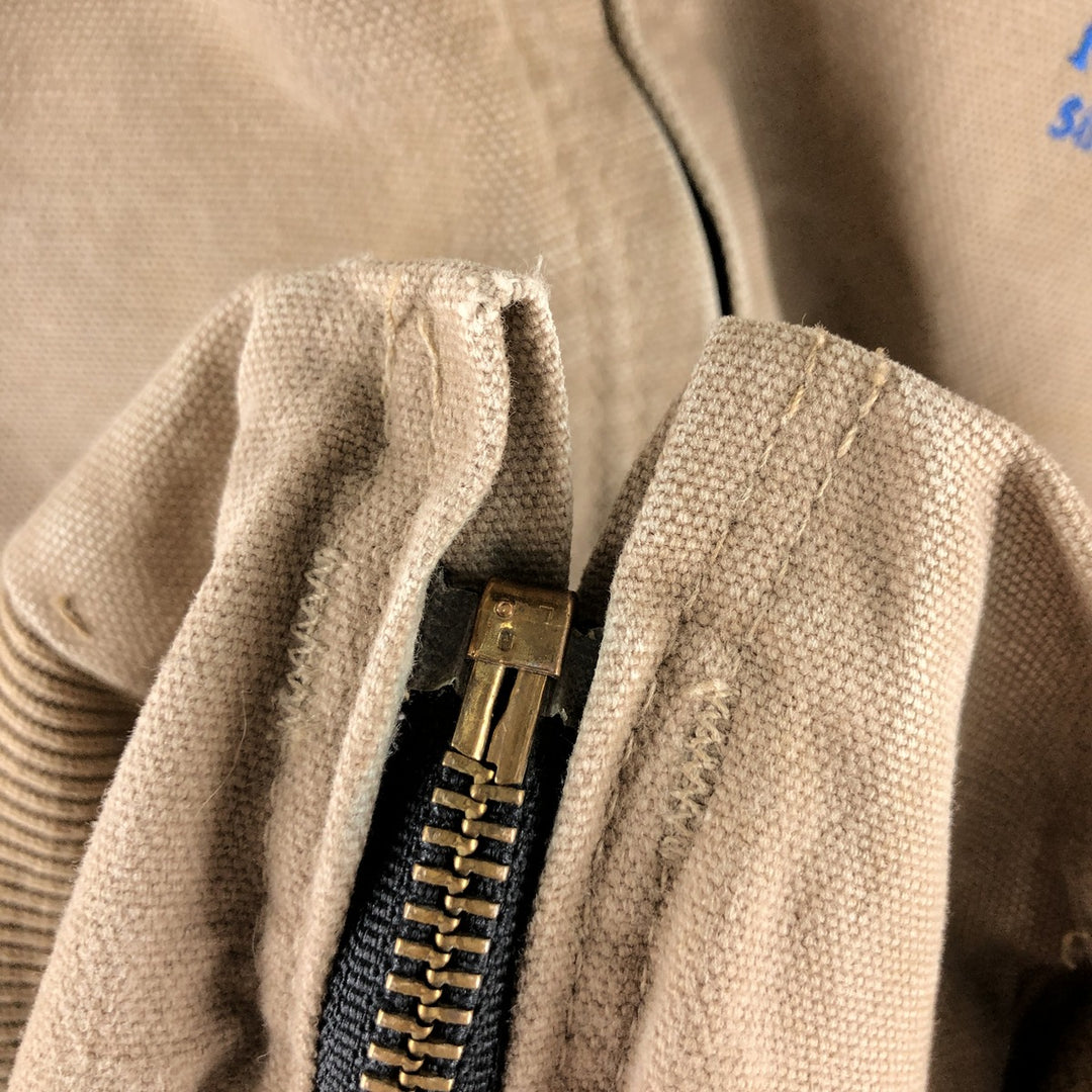 00'S Carhartt Active Jacket Duck Full Zip Parka Men's L size cotton Beige type Vintage Second Hand
