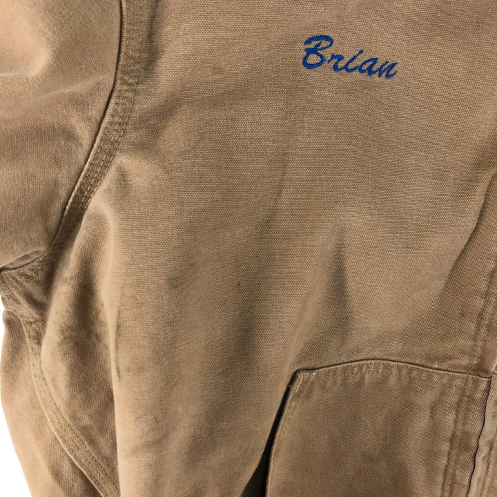00'S Carhartt Active Jacket Duck Full Zip Parka Men's L size cotton Beige type Vintage Second Hand