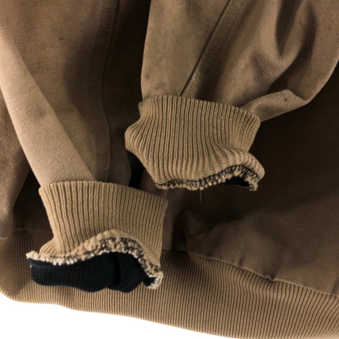 00'S Carhartt Active Jacket Duck Full Zip Parka Men's L size cotton Beige type Vintage Second Hand