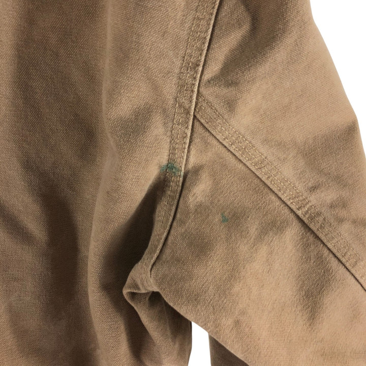 00'S Carhartt Active Jacket Duck Full Zip Parka Men's L size cotton Beige type Vintage Second Hand