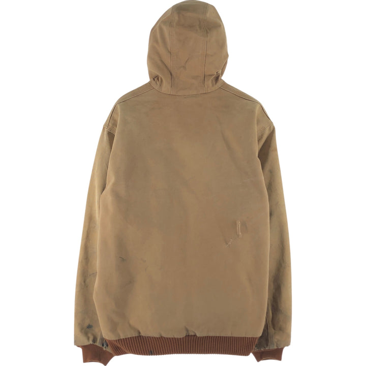 Carhartt Active Jacket Duck Full Zip Hoodie Men's XL unclear Beige type Vintage Second Hand