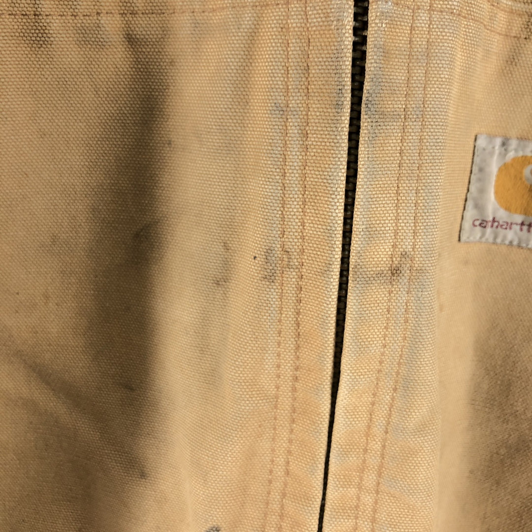 Carhartt Active Jacket Duck Full Zip Hoodie Men's XL unclear Beige type Vintage Second Hand