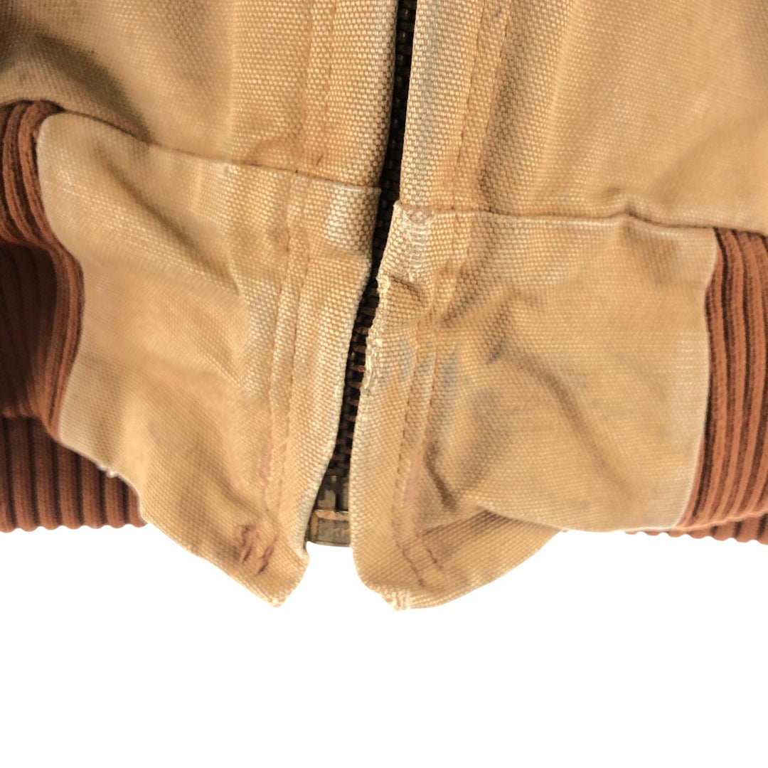 Carhartt Active Jacket Duck Full Zip Hoodie Men's XL unclear Beige type Vintage Second Hand