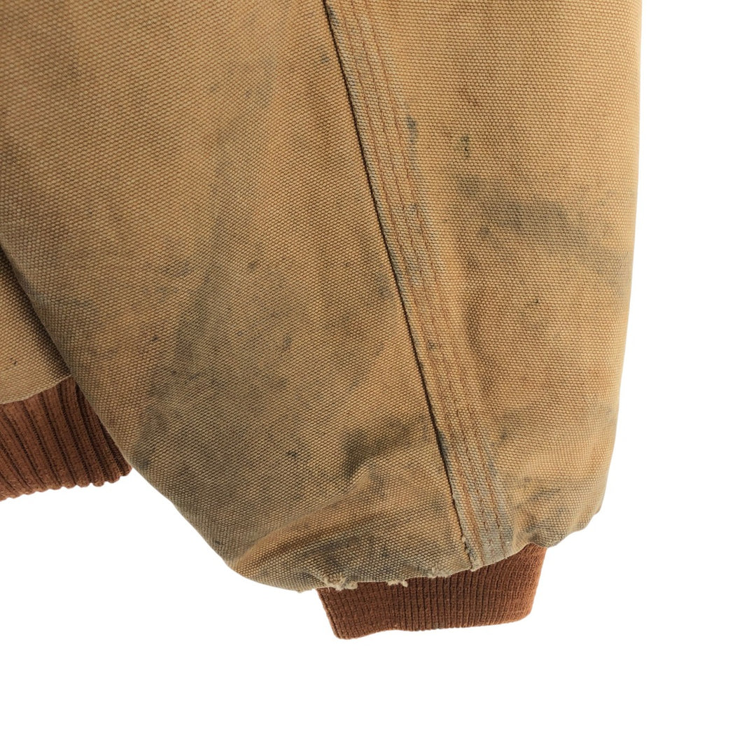 Carhartt Active Jacket Duck Full Zip Hoodie Men's XL unclear Beige type Vintage Second Hand