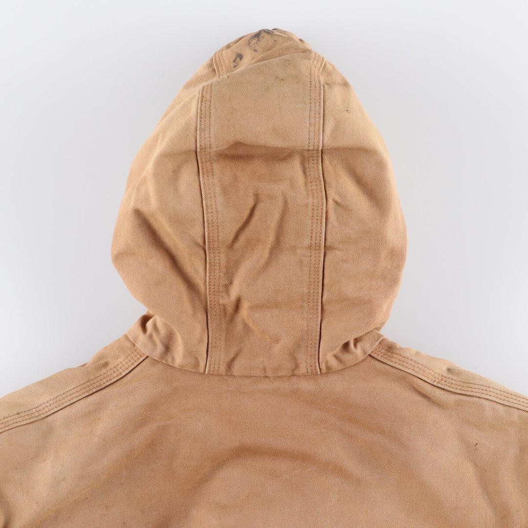 Carhartt Active Jacket Duck Full Zip Hoodie Men's XL unclear Beige type Vintage Second Hand