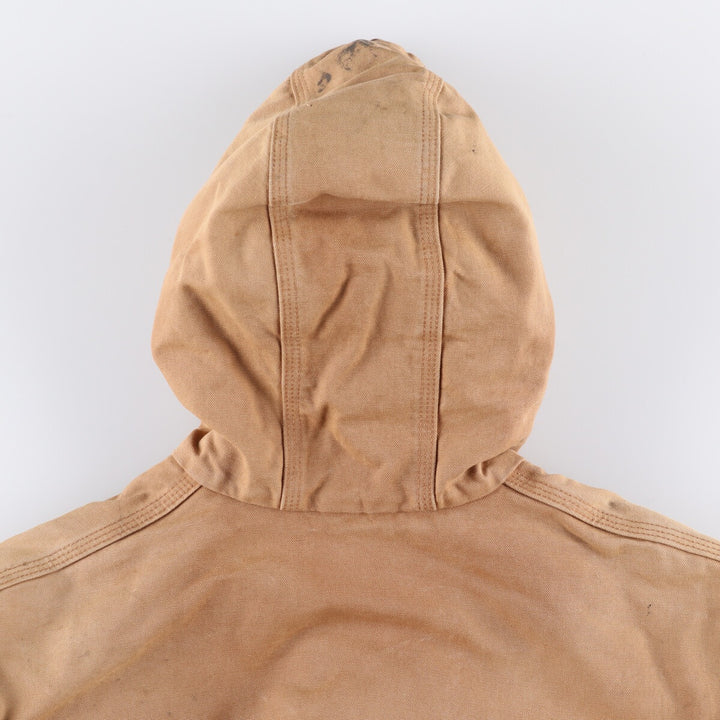 Carhartt Active Jacket Duck Full Zip Hoodie Men's XL unclear Beige type Vintage Second Hand