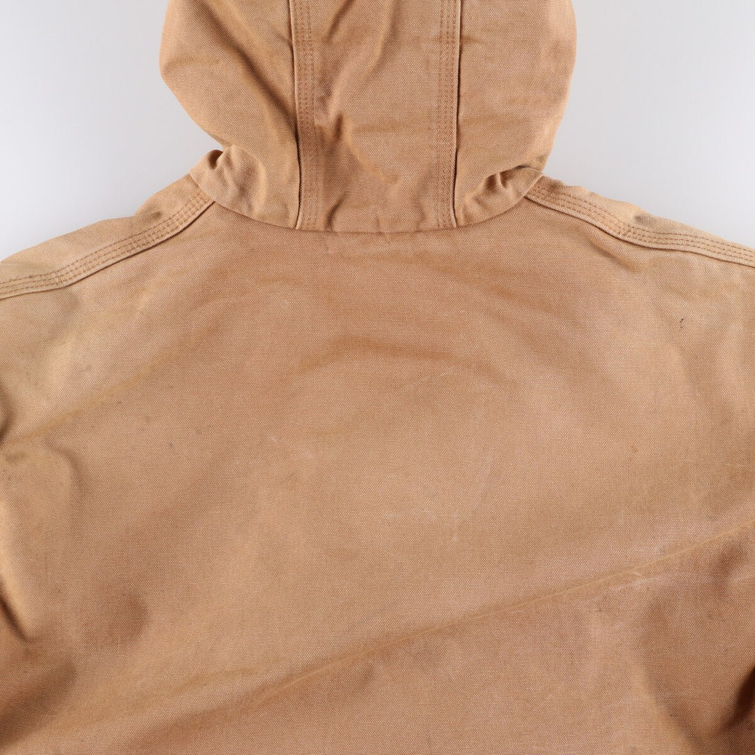 Carhartt Active Jacket Duck Full Zip Hoodie Men's XL unclear Beige type Vintage Second Hand