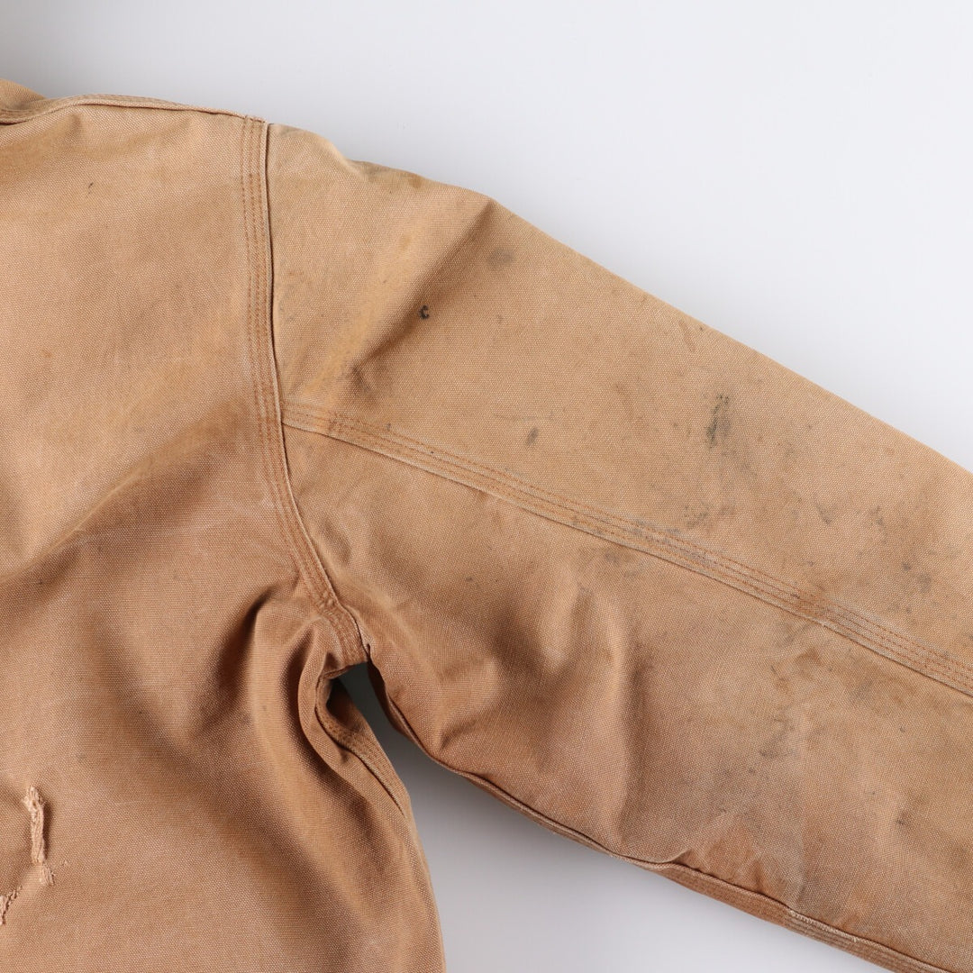 Carhartt Active Jacket Duck Full Zip Hoodie Men's XL unclear Beige type Vintage Second Hand