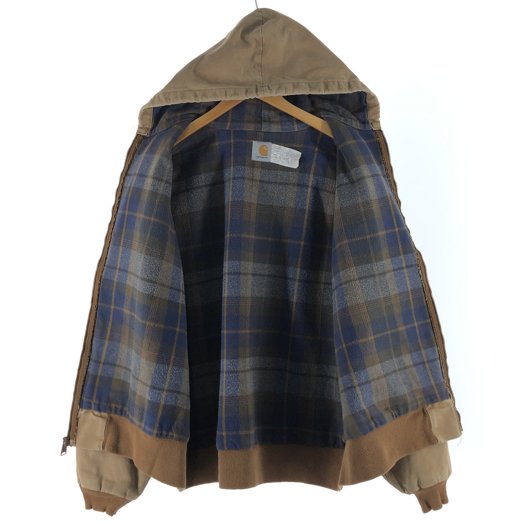 90'S Carhartt Active Jacket Duck Full Zip Parka Made in USA Men's XXL Vintage unclear Beige type Vintage Second Hand