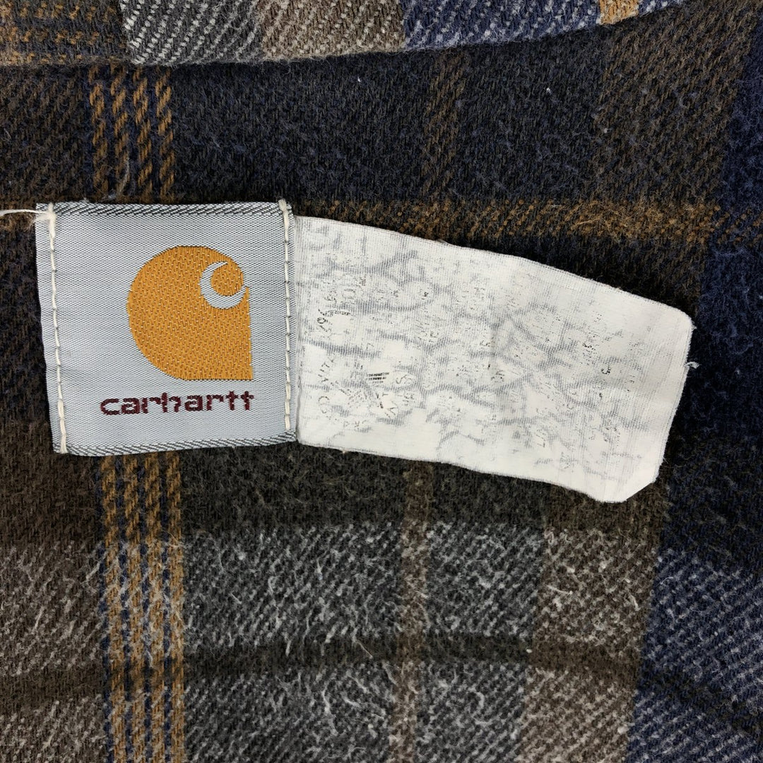 90'S Carhartt Active Jacket Duck Full Zip Parka Made in USA Men's XXL Vintage unclear Beige type Vintage Second Hand