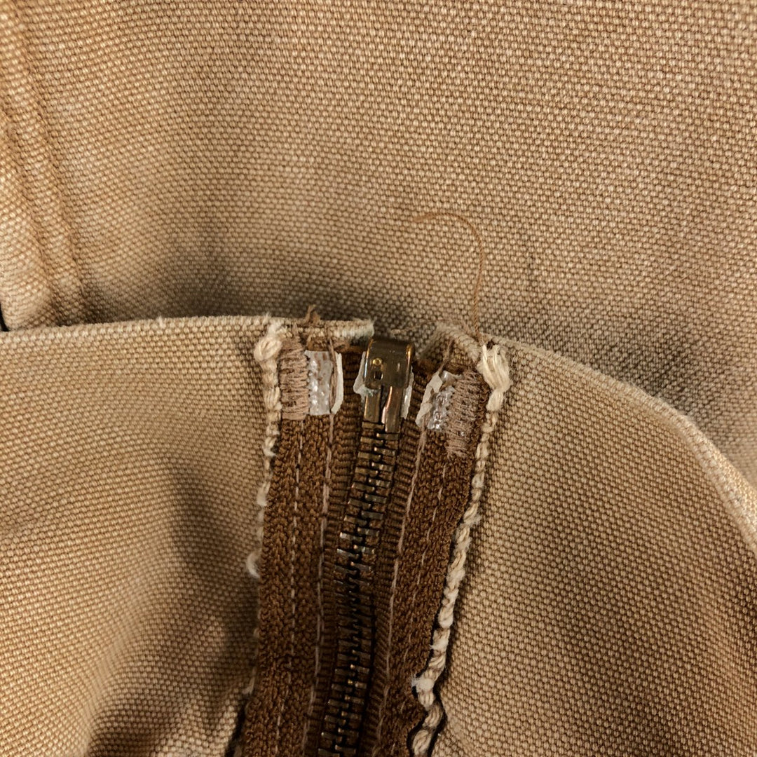 90'S Carhartt Active Jacket Duck Full Zip Parka Made in USA Men's XXL Vintage unclear Beige type Vintage Second Hand