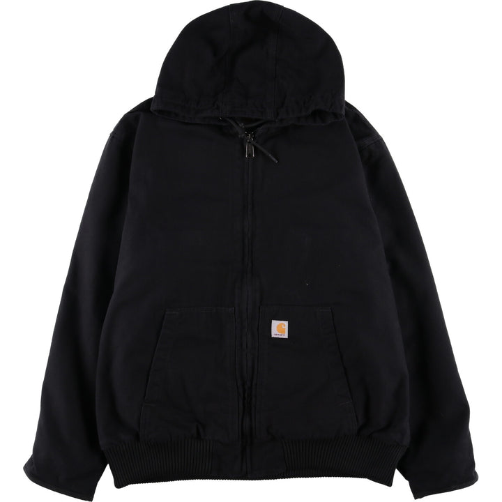 Carhartt WASHED DUCK INSULATED ACTIVE JACKET Duck full zip parka Men's XL size cotton black type Vintage Second Hand