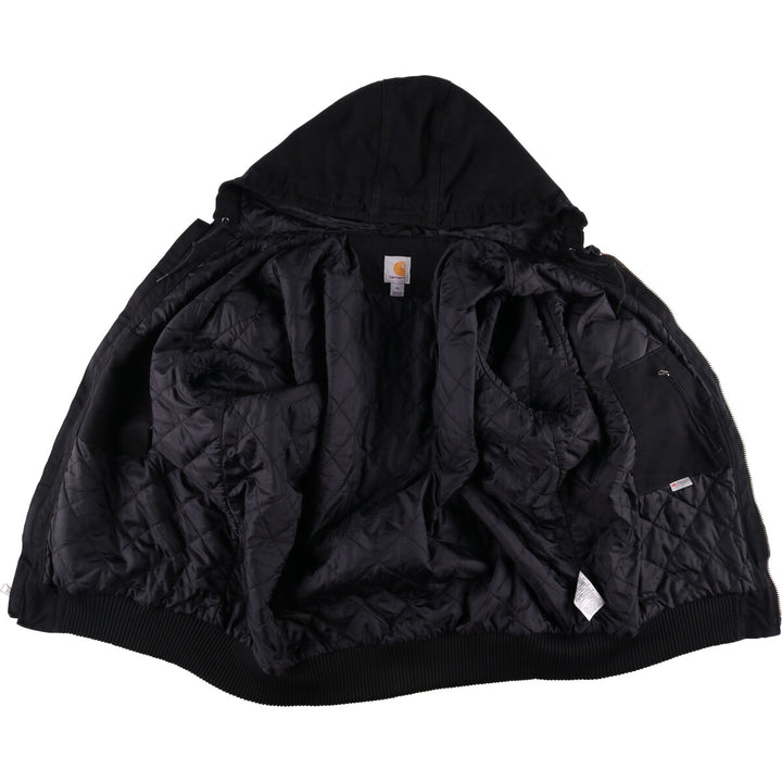 Carhartt WASHED DUCK INSULATED ACTIVE JACKET Duck full zip parka Men's XL size cotton black type Vintage Second Hand