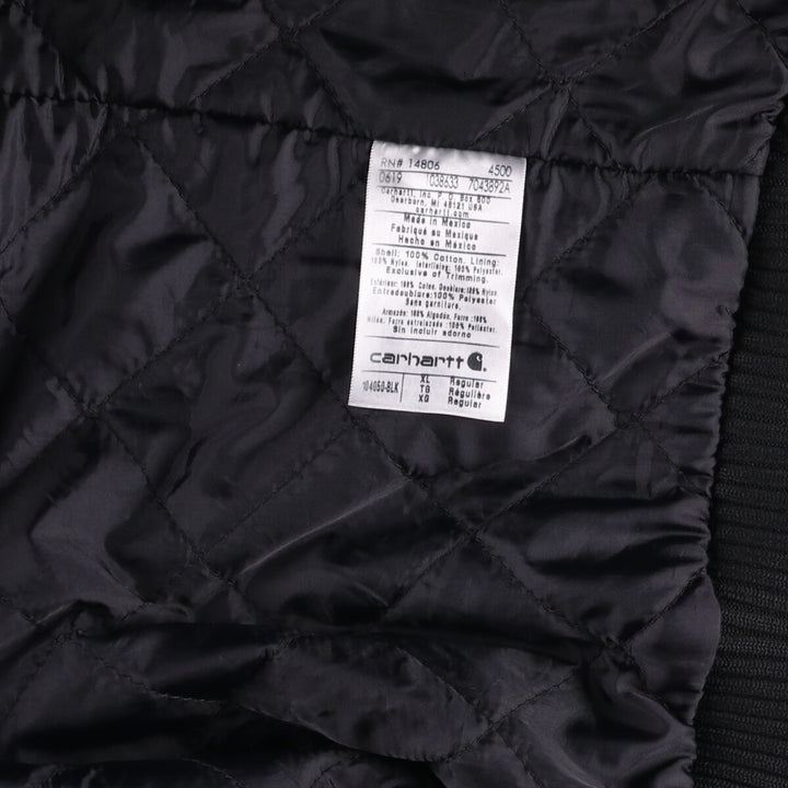 Carhartt WASHED DUCK INSULATED ACTIVE JACKET Duck full zip parka Men's XL size cotton black type Vintage Second Hand