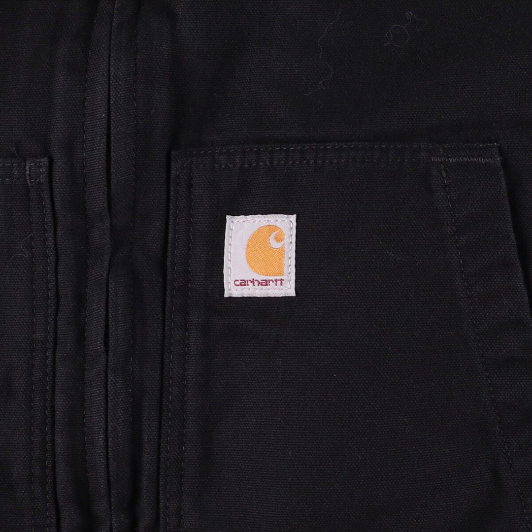 Carhartt WASHED DUCK INSULATED ACTIVE JACKET Duck full zip parka Men's XL size cotton black type Vintage Second Hand