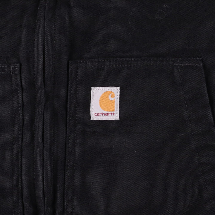Carhartt WASHED DUCK INSULATED ACTIVE JACKET Duck full zip parka Men's XL size cotton black type Vintage Second Hand