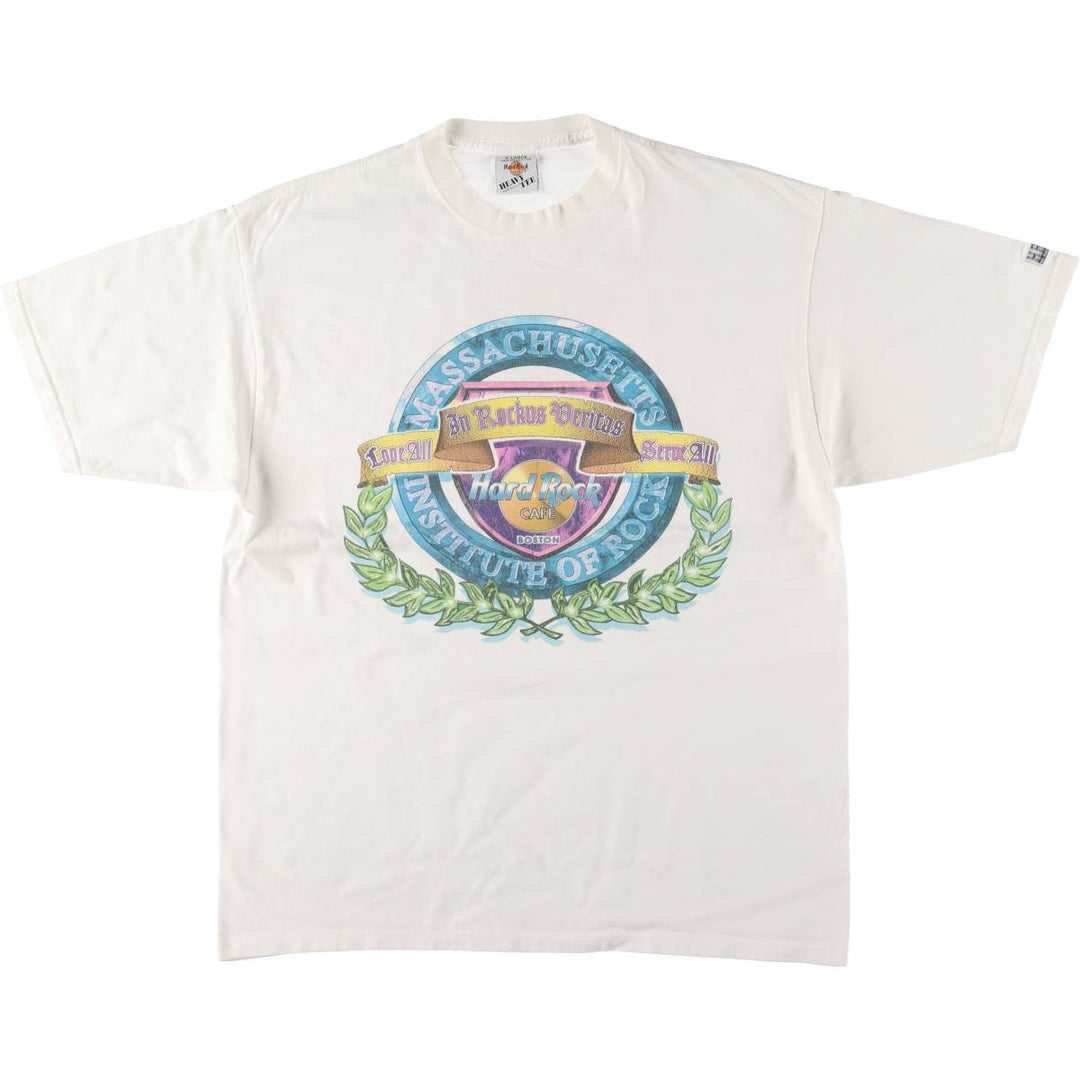 90'S HARD ROCK CAFE Hard Rock Cafe Advertising T-shirt Made in USA Men's XL Vintage cotton white type Vintage Second Hand