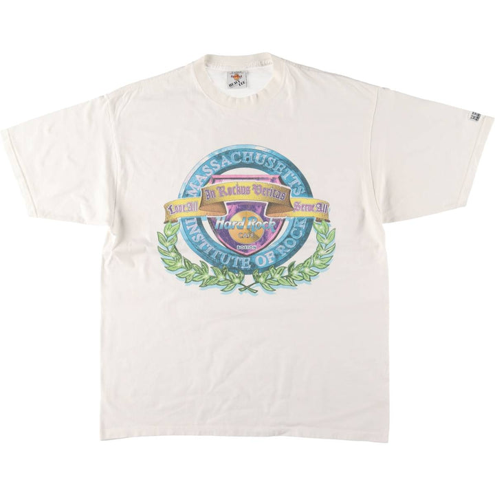 90'S HARD ROCK CAFE Hard Rock Cafe Advertising T-shirt Made in USA Men's XL Vintage cotton white type Vintage Second Hand