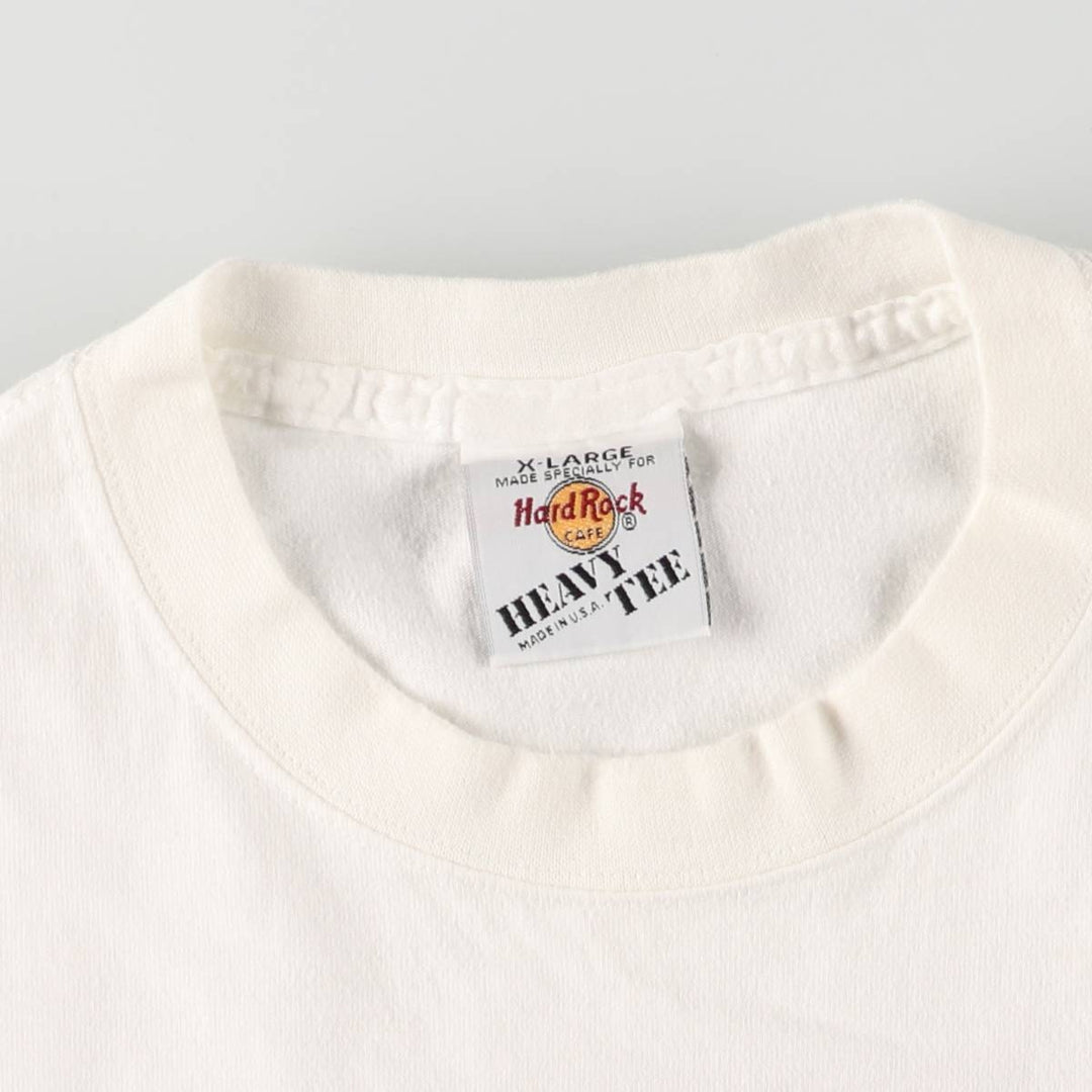 90'S HARD ROCK CAFE Hard Rock Cafe Advertising T-shirt Made in USA Men's XL Vintage cotton white type Vintage Second Hand