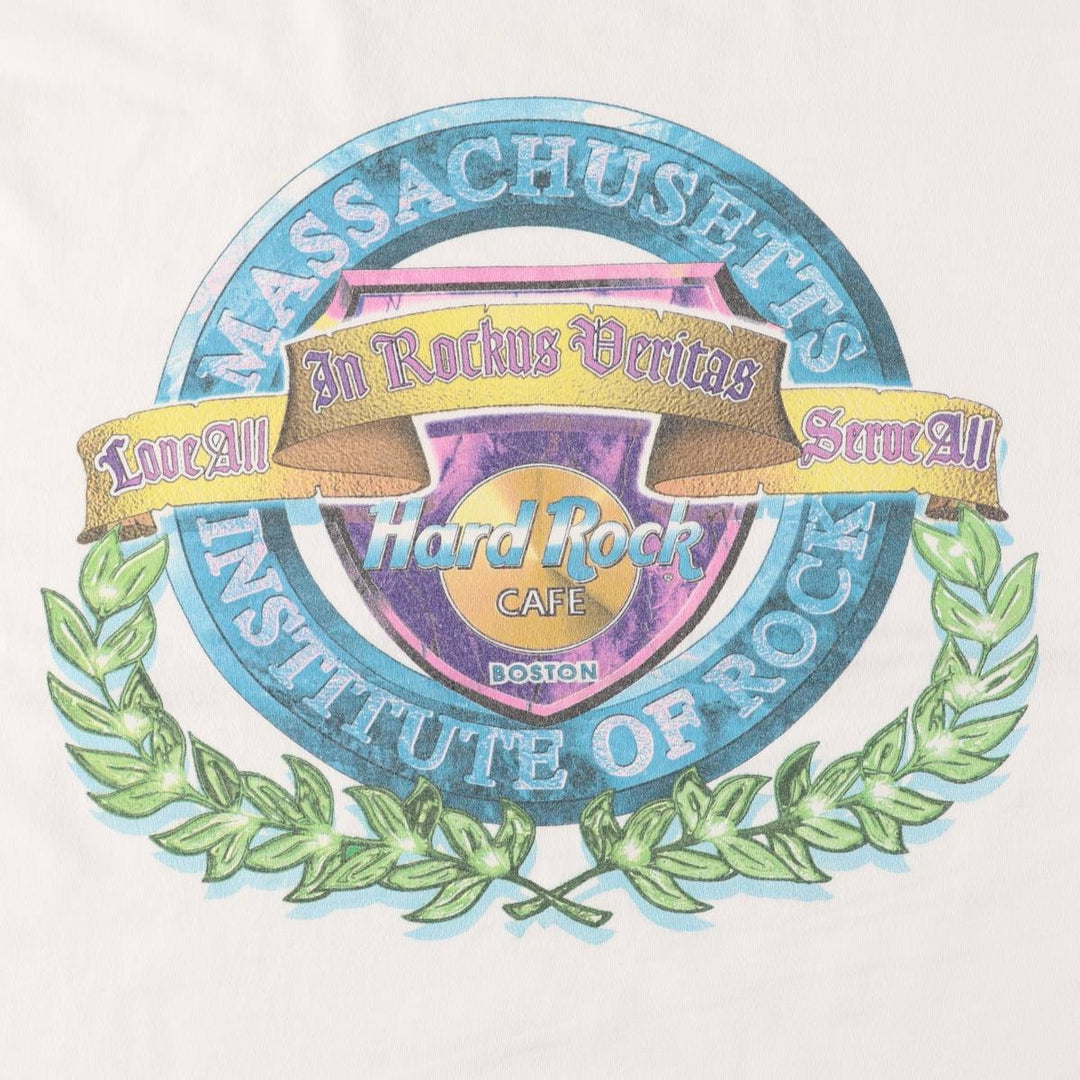 90'S HARD ROCK CAFE Hard Rock Cafe Advertising T-shirt Made in USA Men's XL Vintage cotton white type Vintage Second Hand