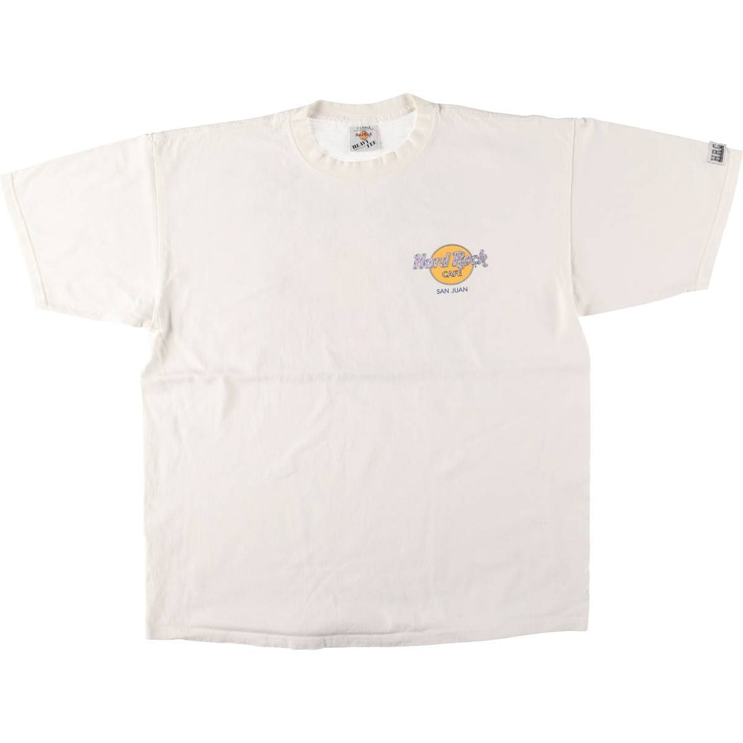 90'S HARD ROCK CAFE Hard Rock Cafe Back Print Advertising T-Shirt Made in USA Men's XL Vintage cotton white type Vintage Second Hand
