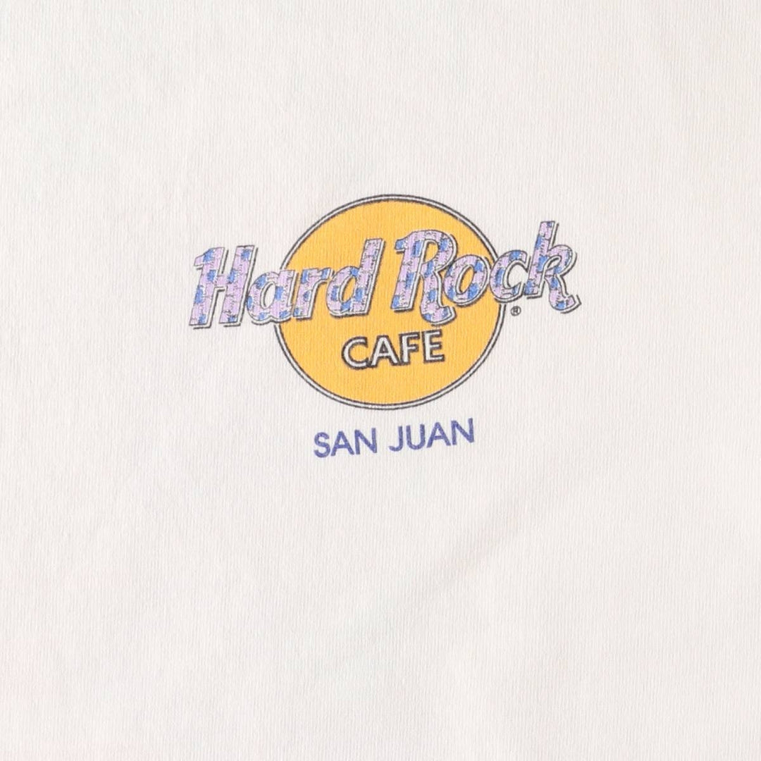 90'S HARD ROCK CAFE Hard Rock Cafe Back Print Advertising T-Shirt Made in USA Men's XL Vintage cotton white type Vintage Second Hand