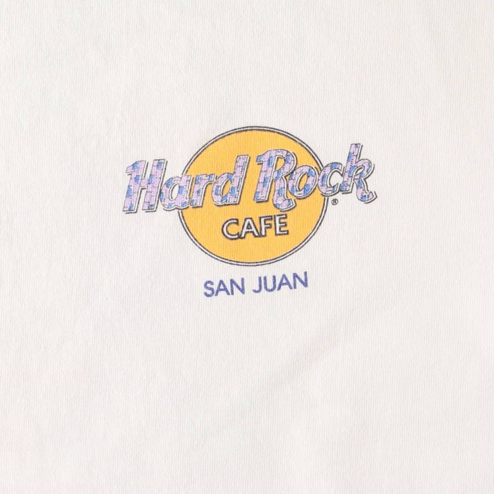 90'S HARD ROCK CAFE Hard Rock Cafe Back Print Advertising T-Shirt Made in USA Men's XL Vintage cotton white type Vintage Second Hand