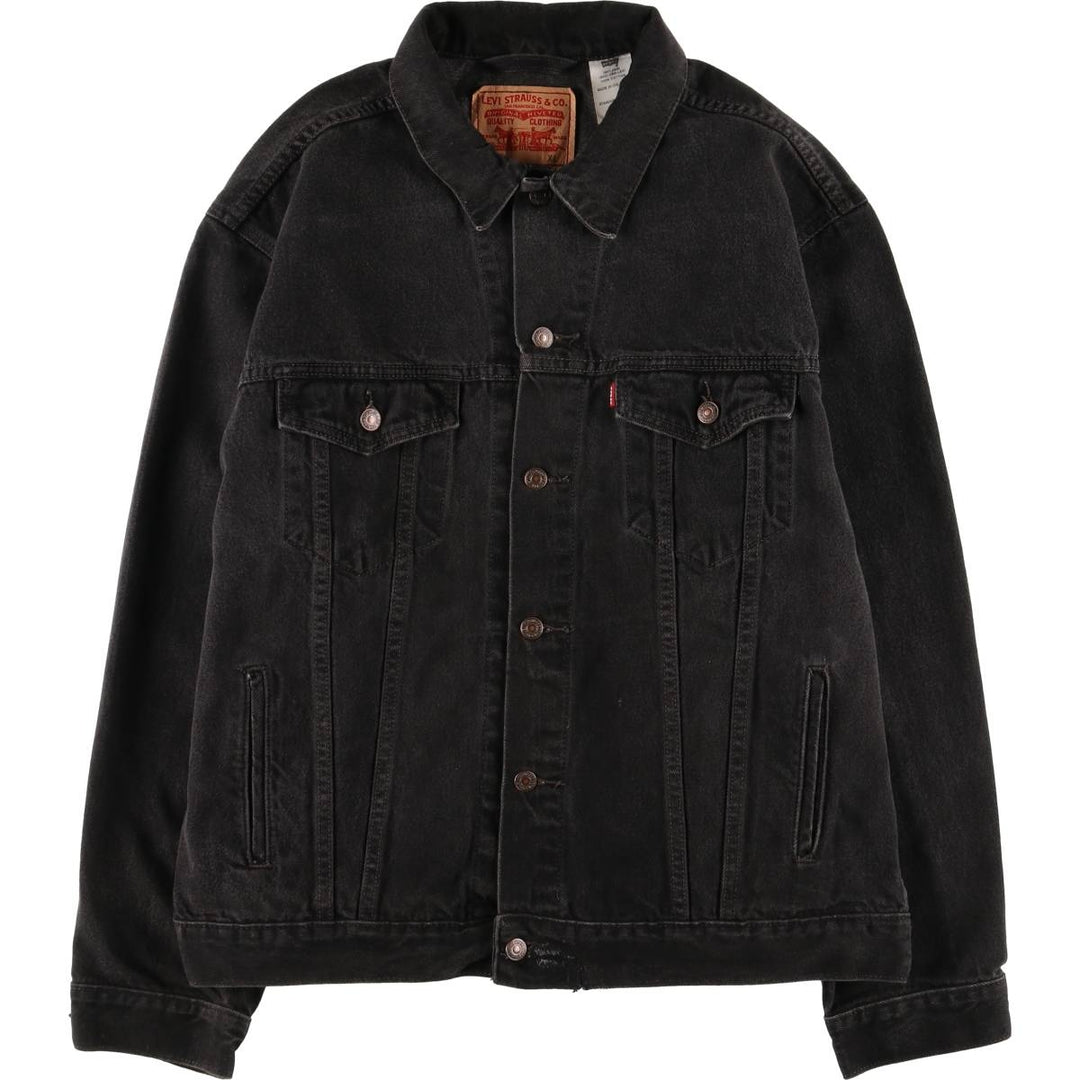 Levi's 70507 STANDARD TRUCKER Black Denim Jacket G-Jean Men's XL cotton black type Vintage Second Hand