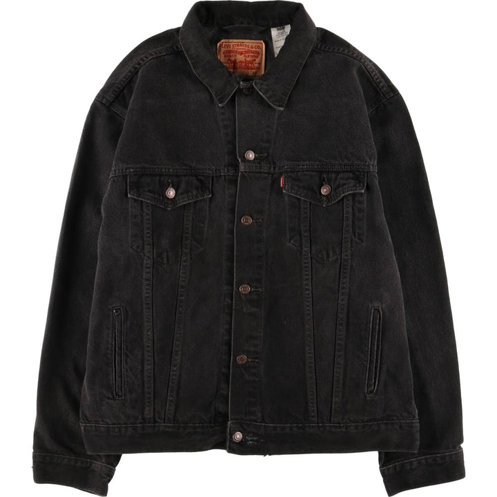 Levi's 70507 STANDARD TRUCKER Black Denim Jacket G-Jean Men's XL cotton black type Vintage Second Hand
