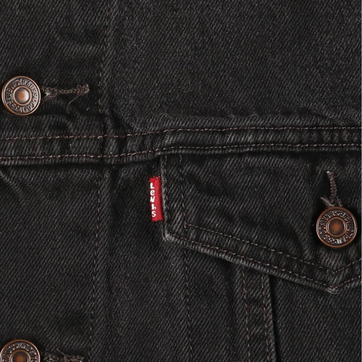 Levi's 70507 STANDARD TRUCKER Black Denim Jacket G-Jean Men's XL cotton black type Vintage Second Hand
