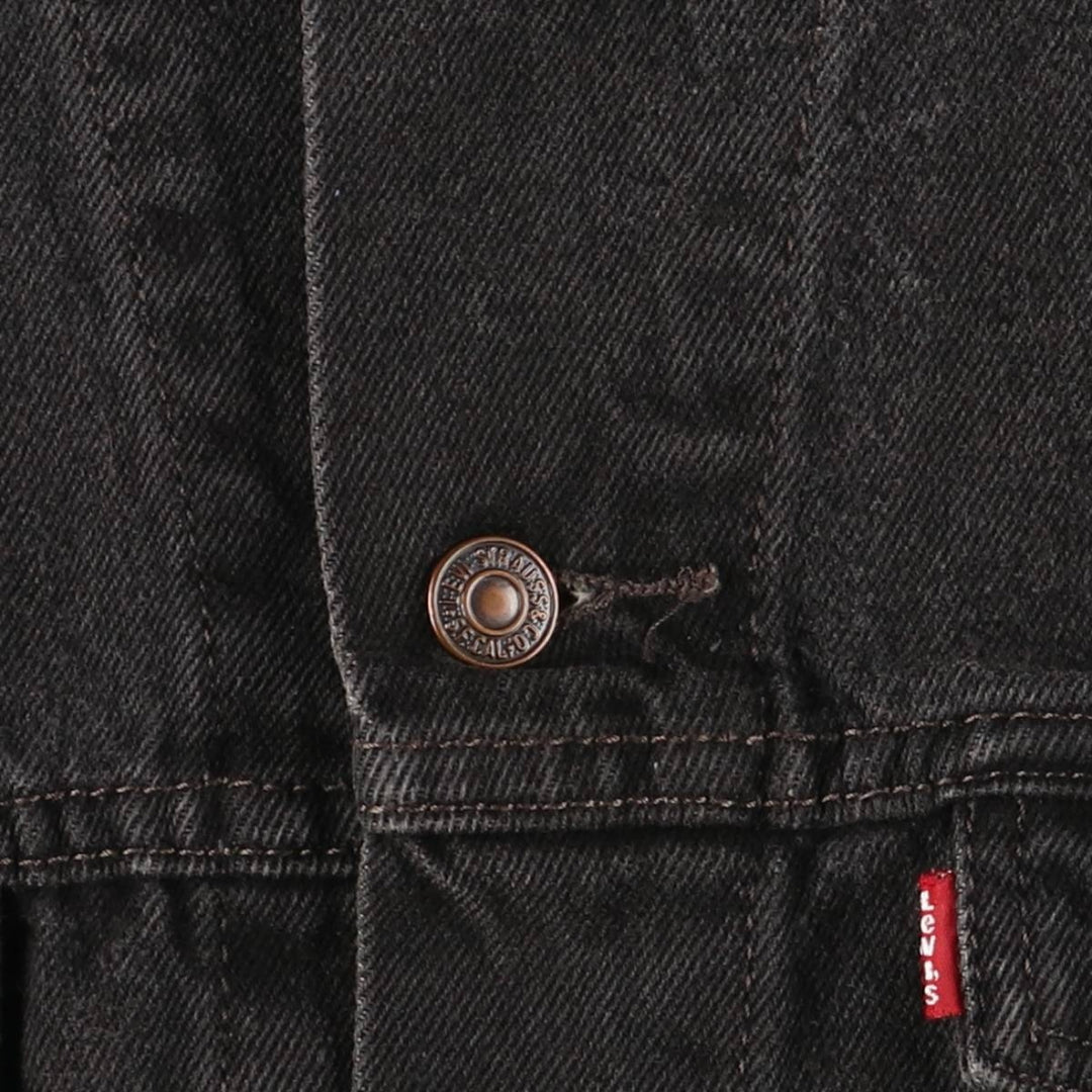 Levi's 70507 STANDARD TRUCKER Black Denim Jacket G-Jean Men's XL cotton black type Vintage Second Hand