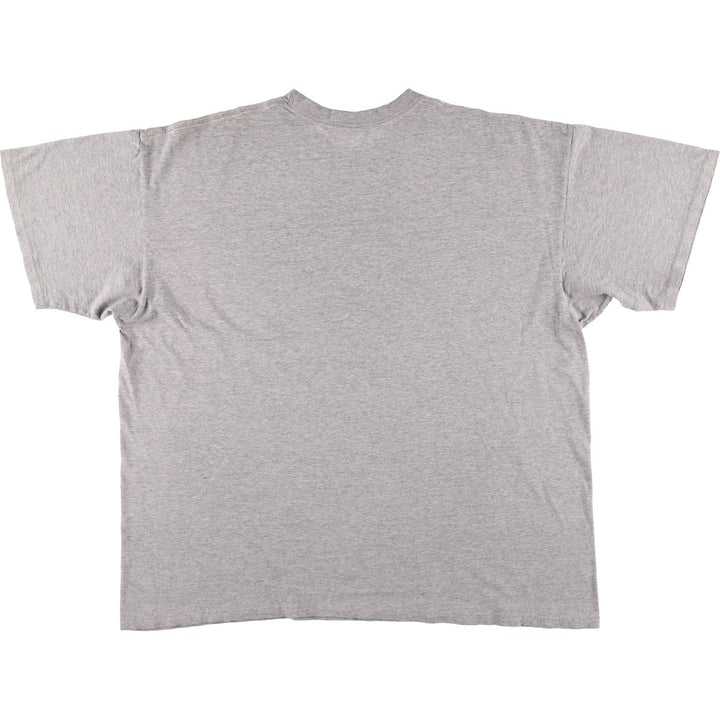 90'S Nike logo print T-shirt, men's XXL size, vintage cotton gray type Vintage Second Hand