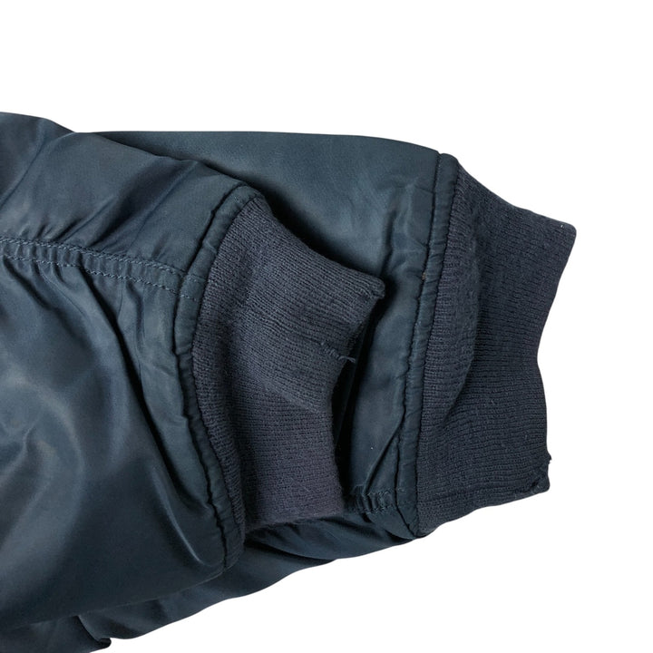 Civilian FLY CLUB MA-1 style padded military flight jacket, men's size L Nylon navy blue type Vintage Second Hand