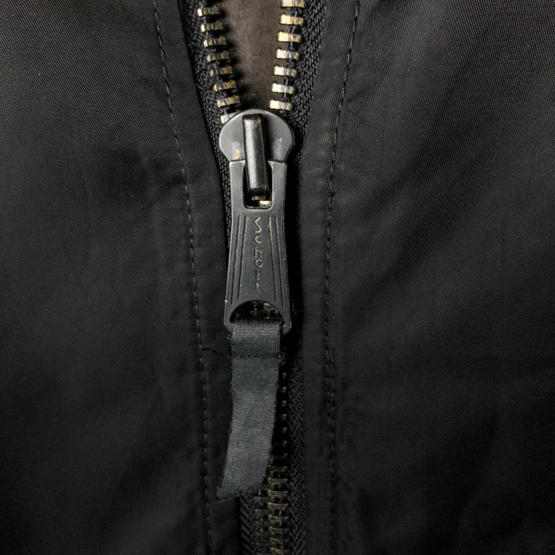 90'S civilian Schott American College MA-1 style padded military flight jacket, men's size XL Nylon black type Vintage Second Hand