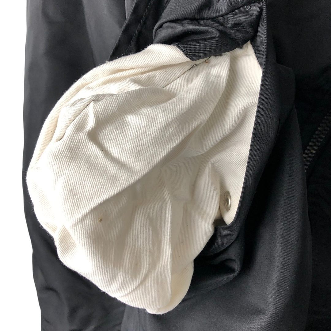 90'S civilian Schott American College MA-1 style padded military flight jacket, men's size XL Nylon black type Vintage Second Hand