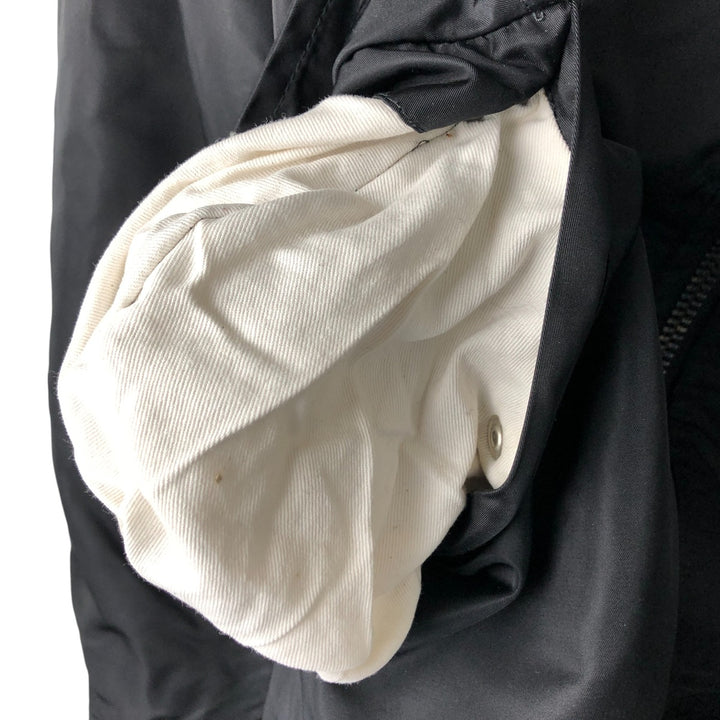 90'S civilian Schott American College MA-1 style padded military flight jacket, men's size XL Nylon black type Vintage Second Hand