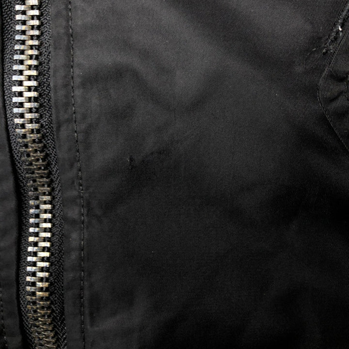 90'S civilian Schott American College MA-1 style padded military flight jacket, men's size XL Nylon black type Vintage Second Hand