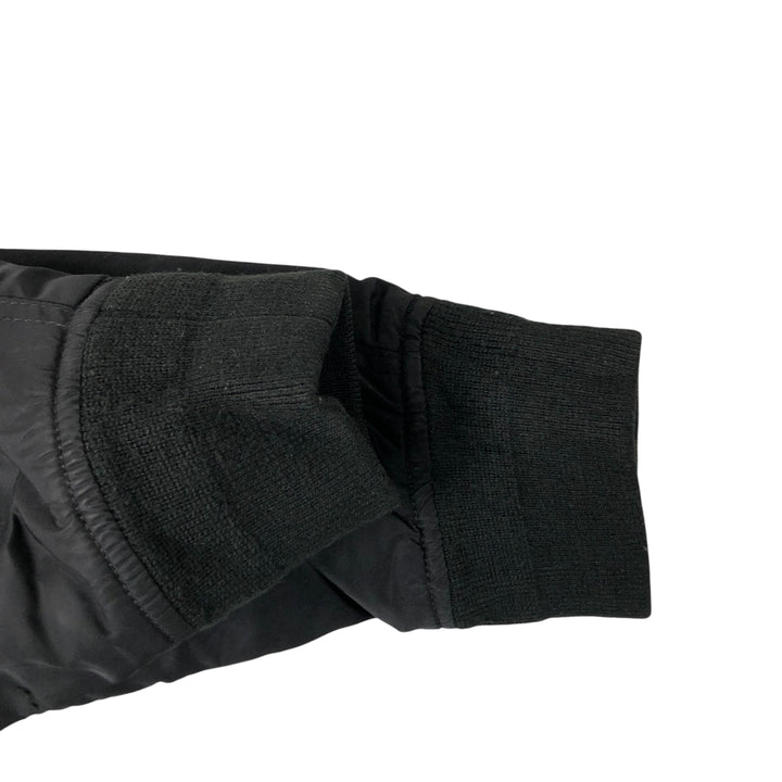 90'S civilian Schott American College MA-1 style padded military flight jacket, men's size XL Nylon black type Vintage Second Hand