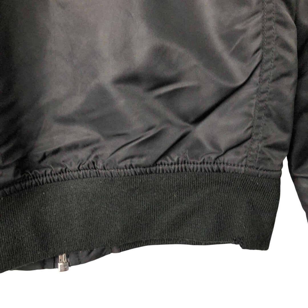 90'S civilian Schott American College MA-1 style padded military flight jacket, men's size XL Nylon black type Vintage Second Hand