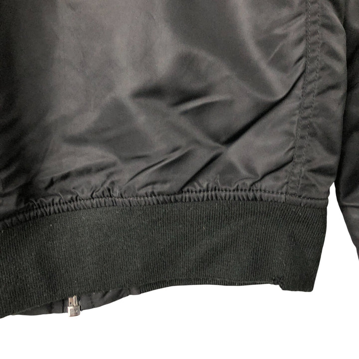 90'S civilian Schott American College MA-1 style padded military flight jacket, men's size XL Nylon black type Vintage Second Hand