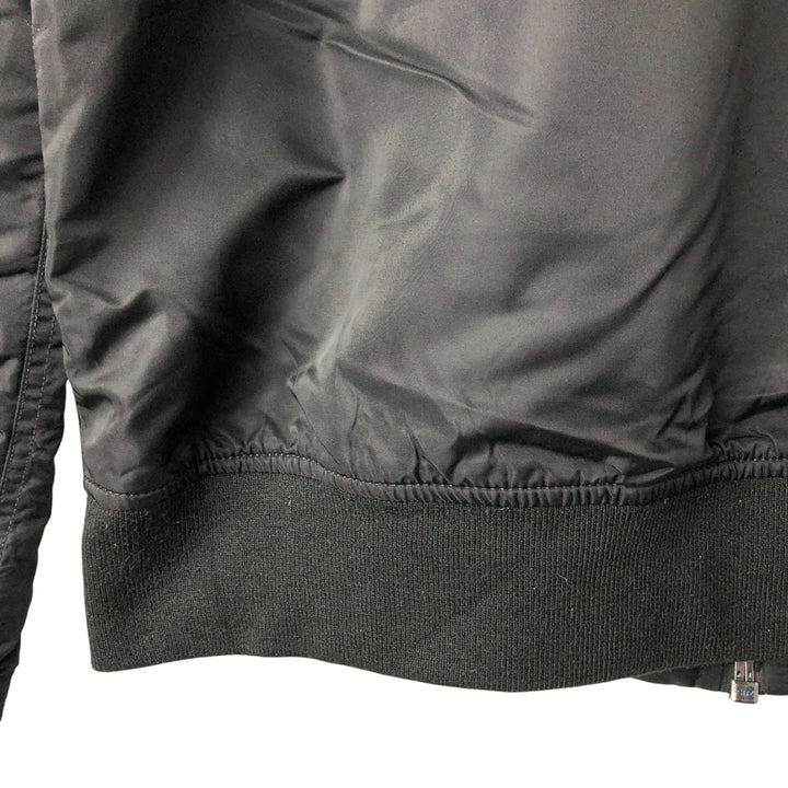 90'S civilian Schott American College MA-1 style padded military flight jacket, men's size XL Nylon black type Vintage Second Hand