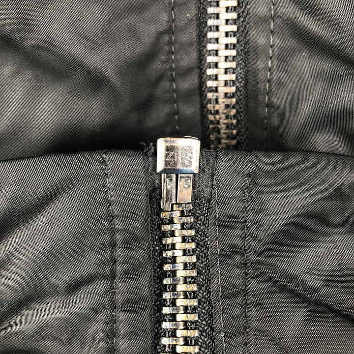 90'S civilian Schott American College MA-1 style padded military flight jacket, men's size XL Nylon black type Vintage Second Hand